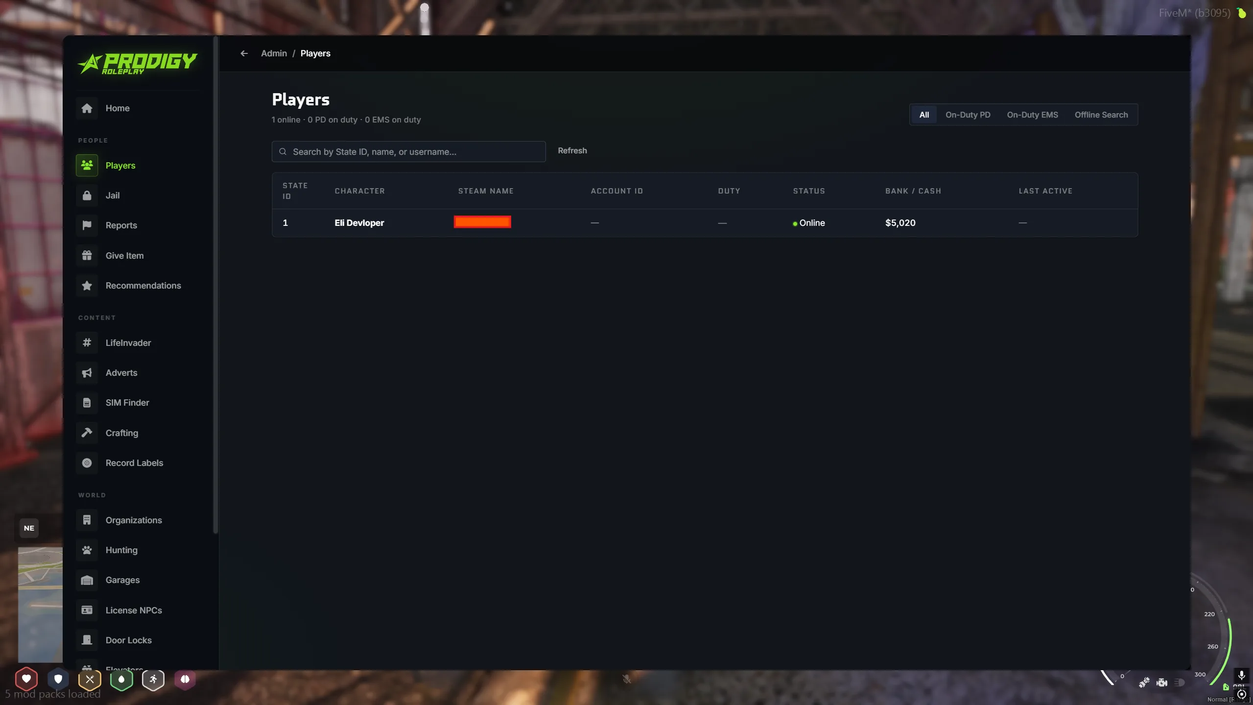 Prodigy Rp Menu Prodigy | 4.0 Admin Menu | Free FiveM Script β FiveVault | FiveVault